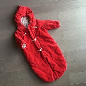 Tommy Hilfiger Red Corduroy Bunting, One Size